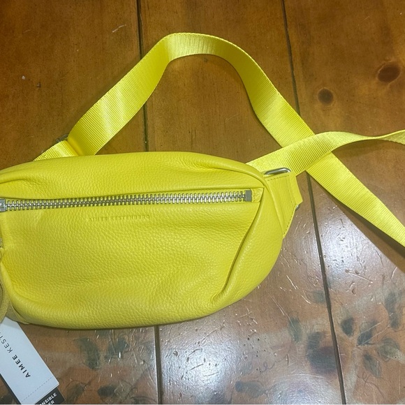 NWT Aimee Kestenberg Yellow Milan Bum Bag - Picture 4 of 10
